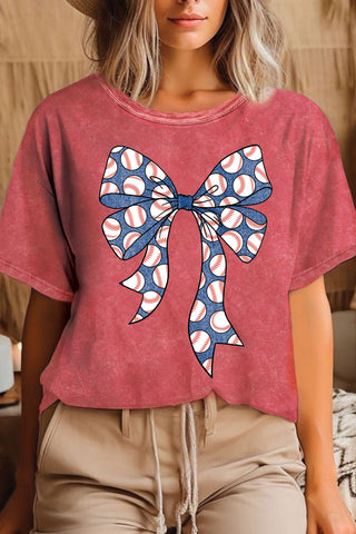 Baseball Coquette Bow Tee
