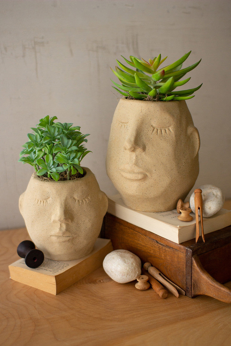 Ceramic Face Planters