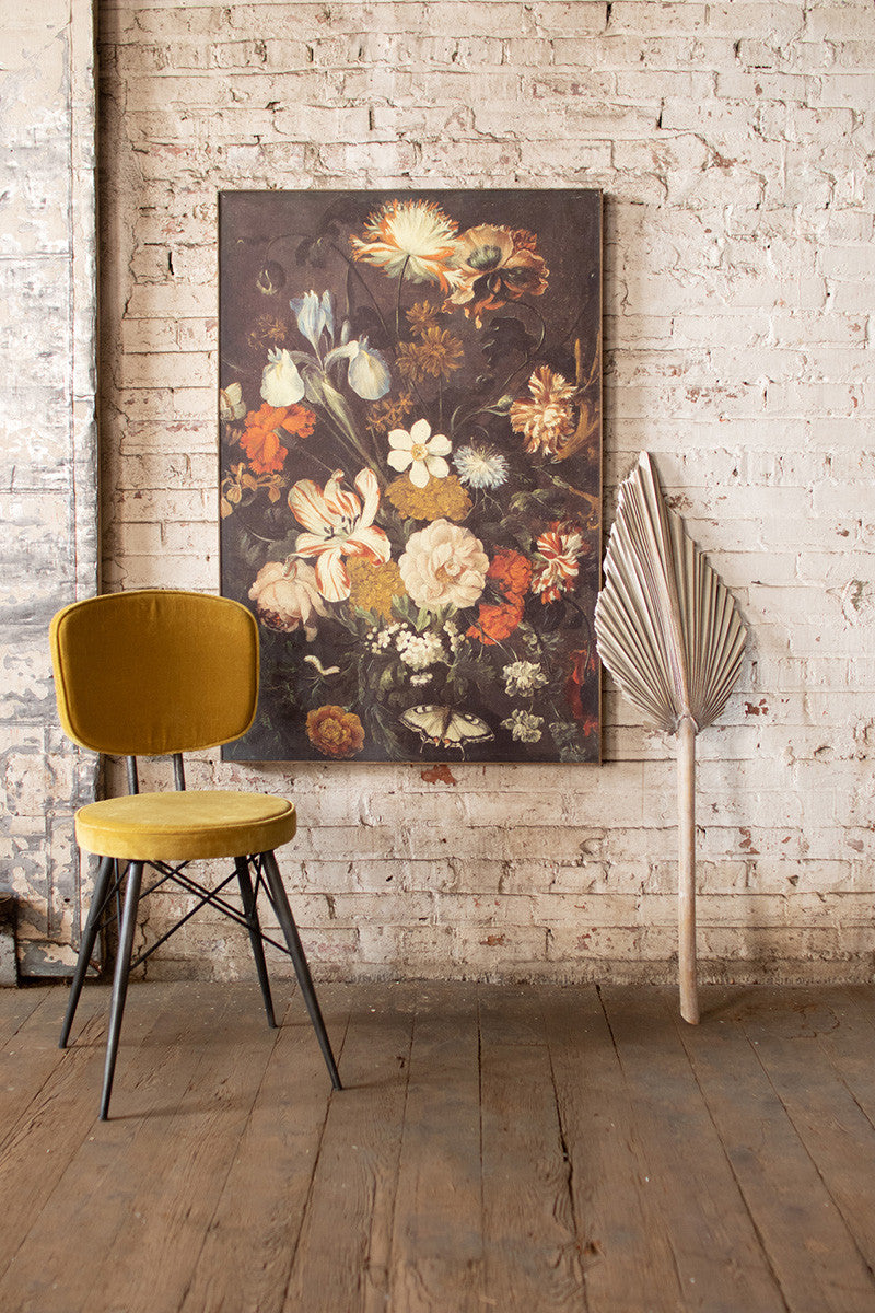 framed floral print