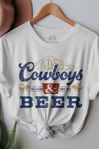 cowboys and beer tee