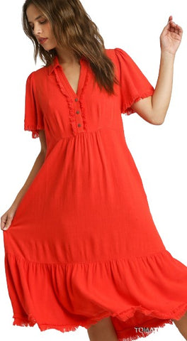 GRACIE DRESS RED