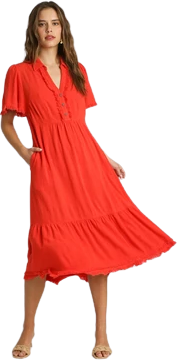GRACIE DRESS RED