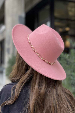 Pink Felt Panama Hat