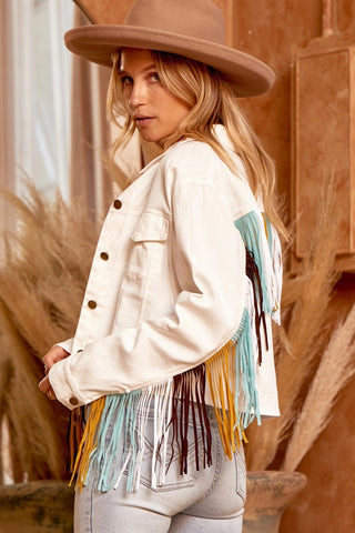 fringe denim jacket