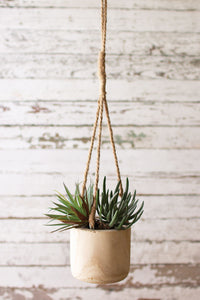 hand-carved hanging vase