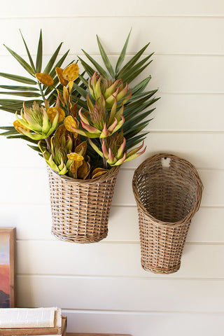 hanging rattan basket