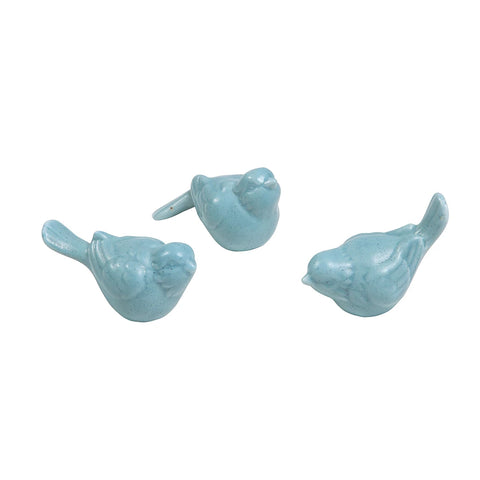 blue ceramic bird