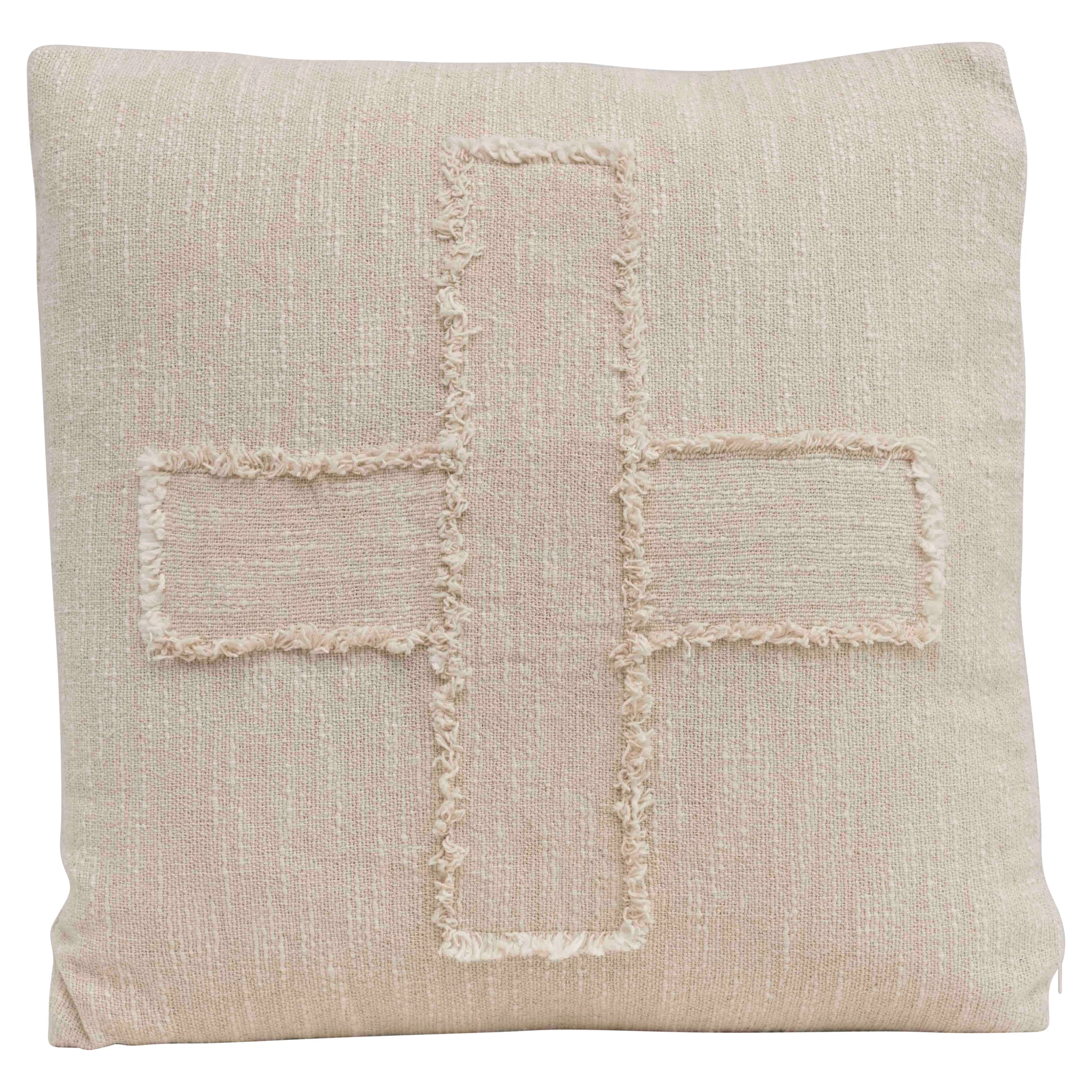mudcloth cross pillow