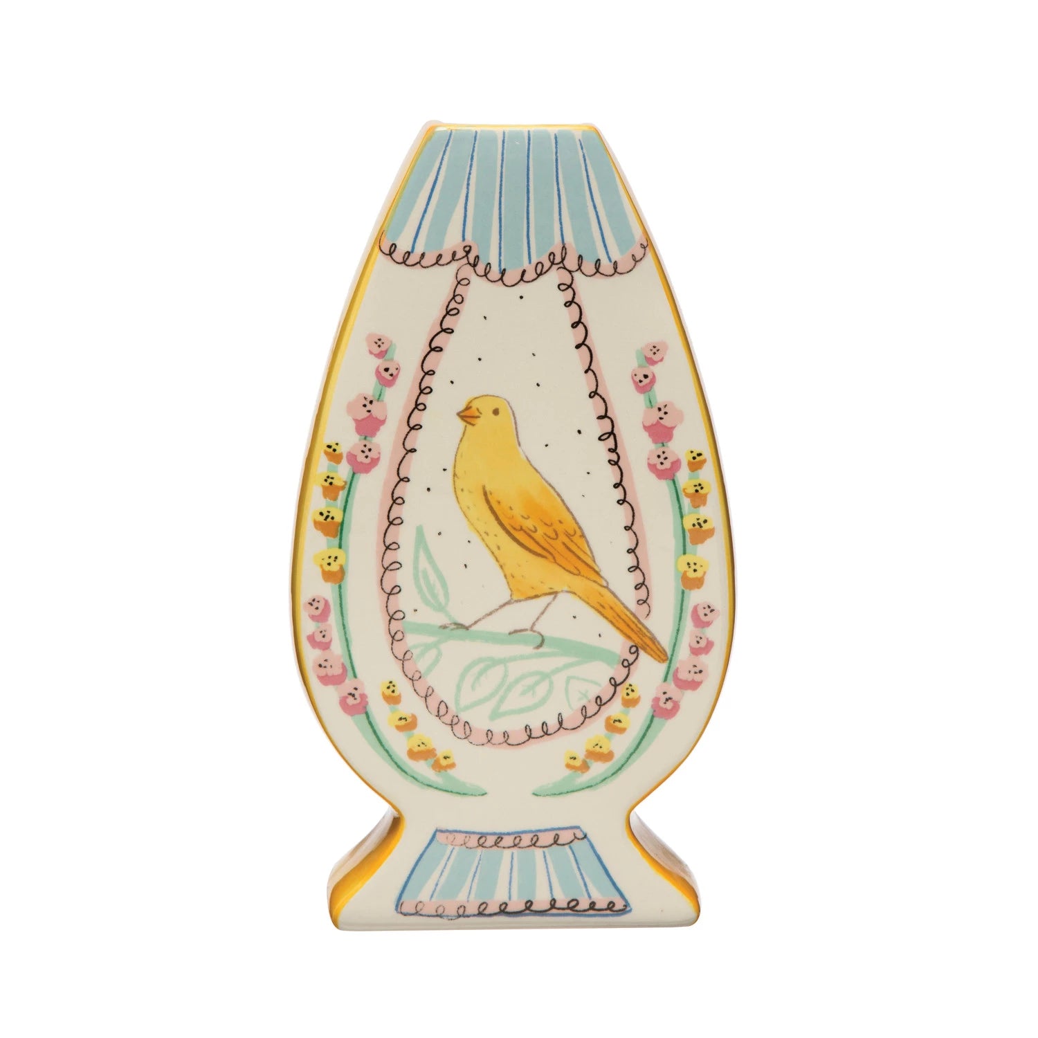ceramic vase w/birds